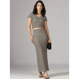 Selvia Checked Top With Skirt Co-Ords-picture-25