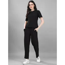 Selvia Round Neck Casual T-Shirt With Trousers-picture-16