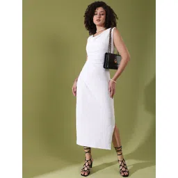 Selvia Self Design Sheath Midi Dress-picture-36