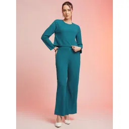 SELVIA Teal Blue Maxi Co-Ord Set-picture-13