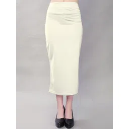Selvia Women Cream-Coloured Solid Saree Shapewear-picture-44