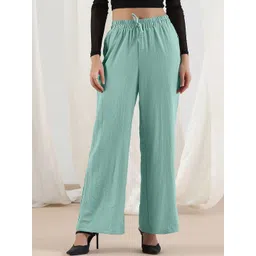 Selvia Women Relaxed Straight Leg Mid-Rise Easy Wash Regular Trousers-picture-24