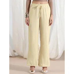 Selvia Women Relaxed Straight Leg Relaxed Fit High-Rise Easy Wash Trousers-picture-22