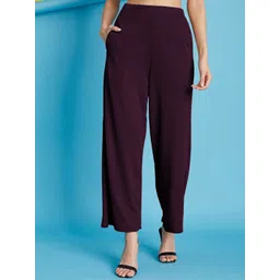 Selvia Women Solid Relaxed Fit Mid-Rise Casual Regular Trouser-picture-26