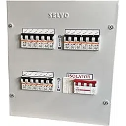 SELVO 6 WAY TPN SINGLE DOOR MCB DISTRIBUTION BOARD (FITTED WITH MCBs & ISOLATOR)-picture-13