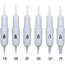 SELWAY Disposable Screw Micro-blading Flat Needle Cartridges, 3F, 5F & 7F Semi-Permanent Makeup I Eyebrows I Lips and Body Tattoo Needle Cartridges (Pack of 15, 7F Needle Cartridges)-picture-33