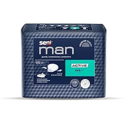 Seni Man Bladder Control Guards Active Pads - 15 Pieces | High Absorbency, Breathable, Leak-Proof Incontinence Protection & Comfort-picture-17