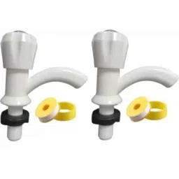 Senkiddpro 2 Pcs PVC White Long Body Tap with 2 Pcs Teflon Tape Combo-picture-35