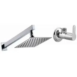 Senkiddpro Marc Stainless Steel Chrome Finish Wall Mounted Angle Cock &a; 4x4 inch Slim Overhead Shower Combo-picture-41