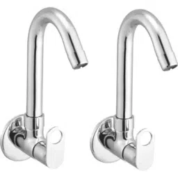 Senkiddpro Prime Brass Chrome Finish Wall Mounted 360 Degree Moving Sink Tap (Pack of 2)-picture-48