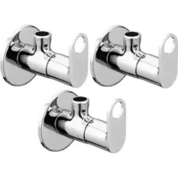 Senkiddpro Prime Brass Chrome Finish Wall Mounted Angle Cock (Pack of 3)-picture-17