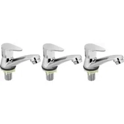 Senkiddpro Stainless Steel &a; ABS Chrome Finish Deck Mounted Pillar Tap (Pack of 3)-picture-38