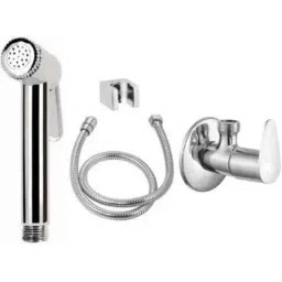 Senkiddpro Stainless Steel Chrome Finish Wall Mounted Angle Cock &a; Health Faucet Combo for Bathroom-picture-12