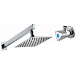 Senkiddpro Triangle Stainless Steel Chrome Finish Wall Mounted Angle Cock &a; 4x4 inch Square Overhead Shower Combo-picture-13