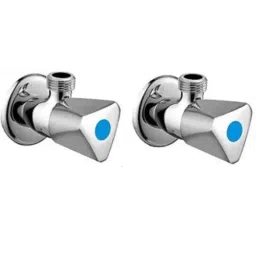 Senkiddpro Triangle Stainless Steel Chrome Finish Wall Mounted Angle Cock (Pack of 2)-picture-23