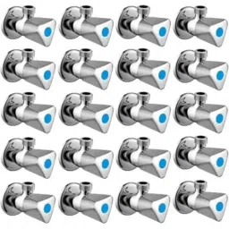 Senkiddpro Triangle Stainless Steel Chrome Finish Wall Mounted Angle Cock (Pack of 20) image 1