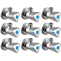 Senkiddpro Triangle Stainless Steel Chrome Finish Wall Mounted Angle Cock (Pack of 9)-picture-10