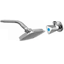 Senkiddpro Triangle Stainless Steel Chrome Finish Wall Mounted Angle Cock with 4x4 inch Square Shower-picture-27