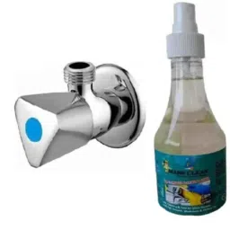 Senkiddpro Triangle Stainless Steel Chrome Finish Wall Mounted Angle Cock with Tap Cleaner Spray-picture-18