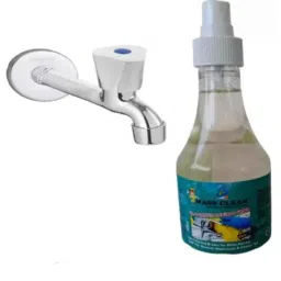 Senkiddpro Triangle Stainless Steel Chrome Finish Wall Mounted Long Body Tap with 250ml Tap Shiner Spray-picture-33