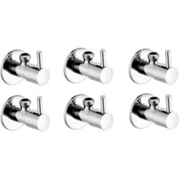 Senkiddpro Turbo Brass Chrome Finish Wall Mounted Angle Wall Cock (Pack of 6)-picture-30