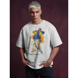 SENO TEX Men Graphic Printed Round Neck Cotton Oversized T-shirt-picture-17