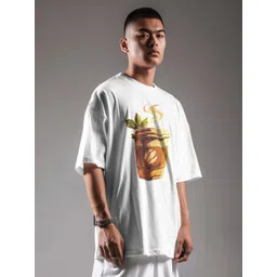 SENO TEX Men Graphic Printed Round Neck Cotton Oversized T-shirt-picture-13