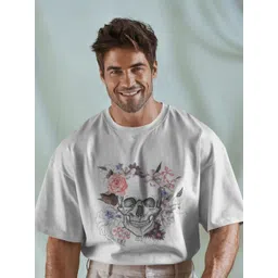 SENO TEX Men Graphic Printed Round Neck Cotton Oversized T-shirt image 1