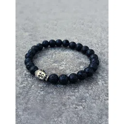 SENROAR Black Fabric Crystals Elasticated Bracelet-picture-13