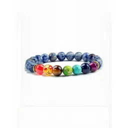 SENROAR Blue Fabric Crystals Elasticated Bracelet-picture-38