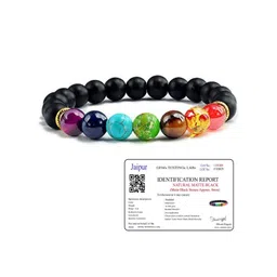 SENROAR Unisex Black 7 Chakra Agate Bracelet-picture-22