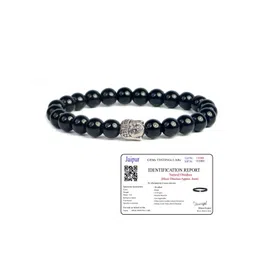 SENROAR Unisex Black Obsidian Buddha Agate Bracelet-picture-20
