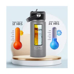 SENS Hydra Metallic Stainless Steel Folder Water Bottle Grey - 500 ml image 4