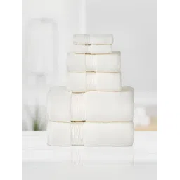 SENSES Cream-Coloured 6 Pcs Cotton Towel Set-picture-26