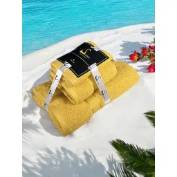 SENSES Yellow 3 Cotton 550 GSM Bath Towel-picture-36