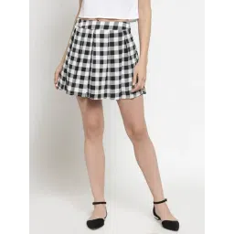 Sera Black & White Checks Skirt-picture-43