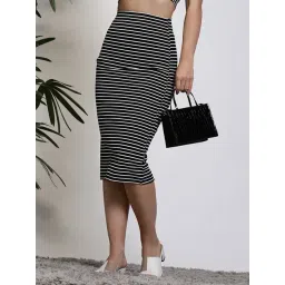 Sera Black & White Striped Skirt-picture-47