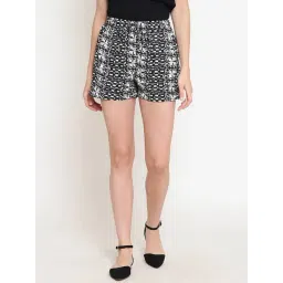 Sera Black Printed Shorts-picture-12