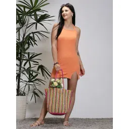 Sera Coral Regular Fit Bodycon Dress-picture-25