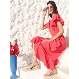 Sera Flared Sleeve Fit & Flare Midi Dress-picture-32
