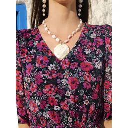 Sera Floral Printed Pleated Fit & Flare Dress image 3