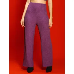 Sera Mauve Regular Fit High Rise Trousers-picture-27