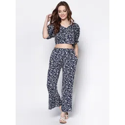 Sera Navy Blue & White Printed Two-Piece-picture-35