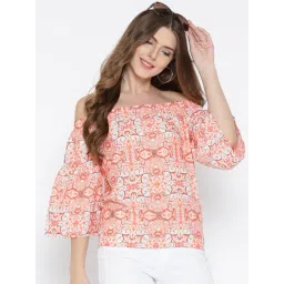 Sera Orange Printed Top-picture-30