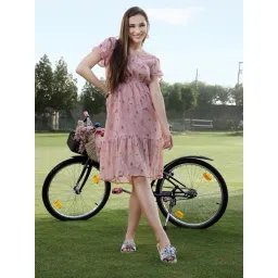 Sera Pink Printed Midi Dress-picture-10