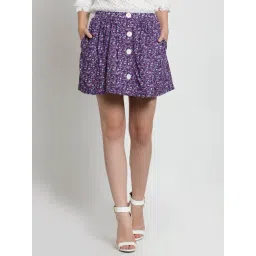 Sera Purple Printed Skirt-picture-42
