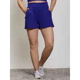 Sera Royal Blue Regular Fit Shorts-picture-48