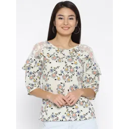 Sera White Floral Print Top-picture-25