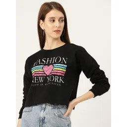 Sera Women Black Printed Sweatshirt-picture-41