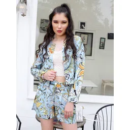 Sera Women Floral Printed Crop Open Front Shrug-picture-23